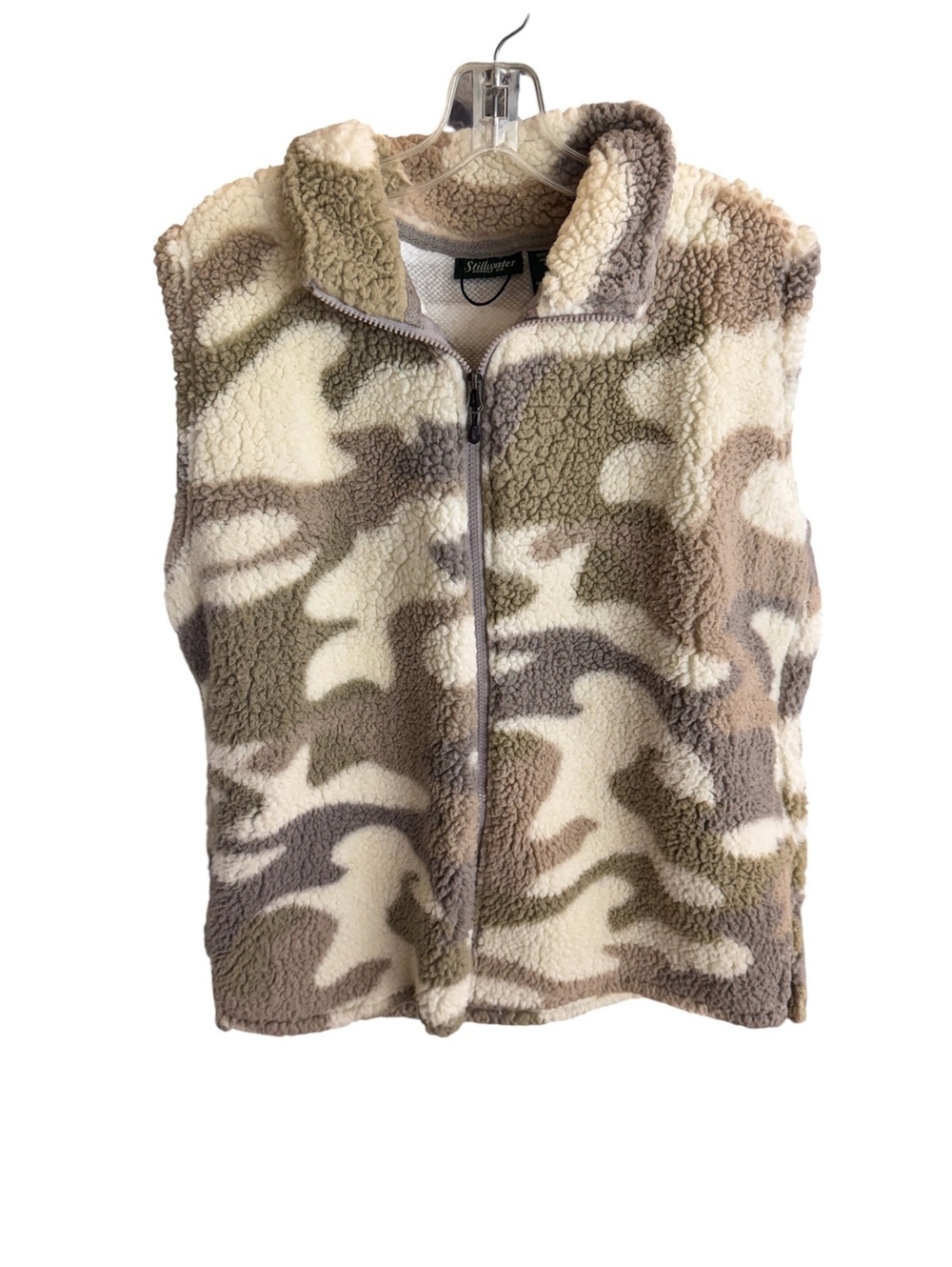 1252 Stillwater Supply Co. XL 25” PTP Fleece Camouflage Vest Zip Front A0001252
